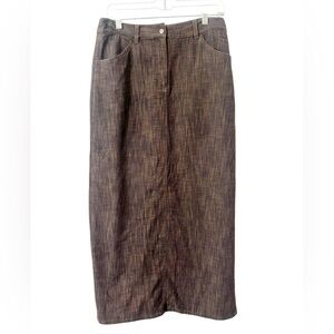 BGN&Co Vintage Heathered Brown Thick Maxi Skirt With‎ Pockets Size 7